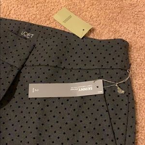 Skinny polka dot ankle pants